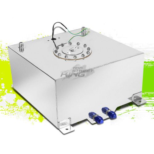 10 gallon/37.9l lightweight aluminum gas fuel cell tank+sender 16.5"x16.5"x9"