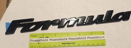 New pontiac black formula emblem