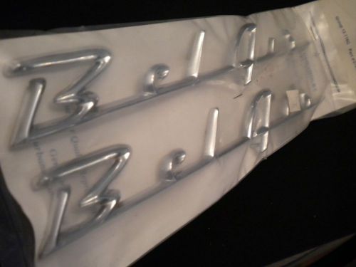 1955 or 1956 chevy bel air quarter panel trim scripts nip