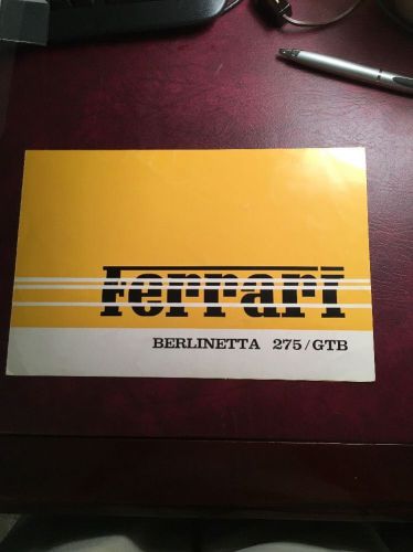 Ferrari brochure 275gtb berlinetta merritt p 235