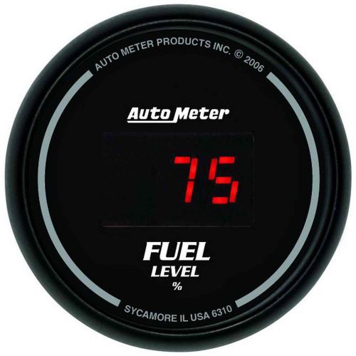 Auto meter 6310 gauge 2-1/16&#034; digital fuel level gauge