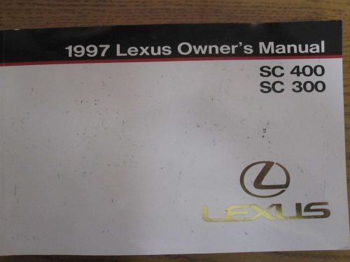 1997 lexus sc 400/sc 300 owners manual guide book