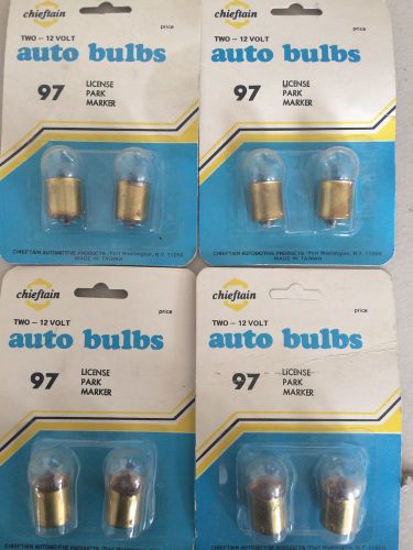 (4) packs of 2 # 97 cheiftain bulbs two-12 volts license park marker