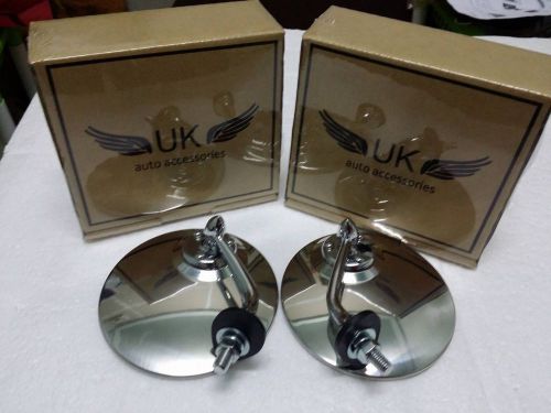 Pair vintage style classic car wing mirror adjustable left / right hand