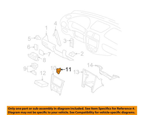 Subaru oem 02-07 impreza instrument panel dash-upper panel clip 909130018