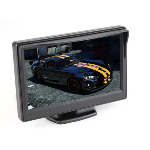 5&#034; inch vehicle led hd monitor for car truck reverse parking 3m sticker mount