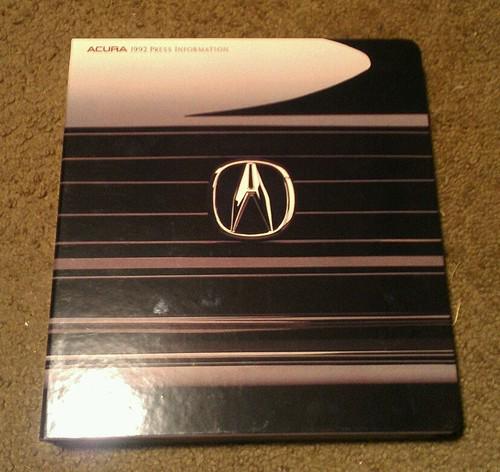 1992 acura press kit