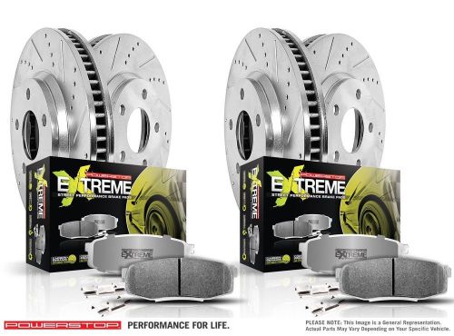 Power stop k6805 z26 street warrior front &amp; rear disc brake pads and rotor kit