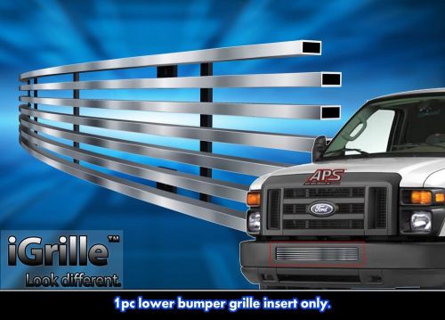 For 2008-2013 ford econoline van/e-series bumper stainless steel billet grille