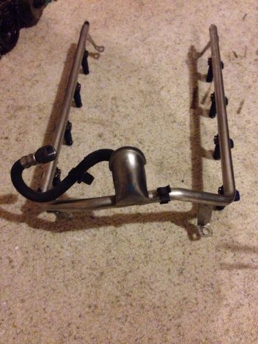 Fuel injector set &amp; rail porsche cayenne s 955 03 04 05 06 4.5l