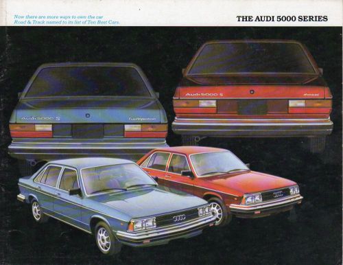 Vintage original 1980 audi 5000 series brochure includes gas &amp; diesel specs