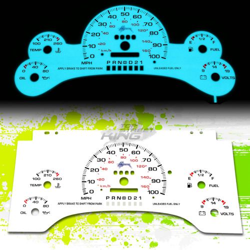 Find INDIGLO GLOW GAUGE+HARNESS WHITE DASH FOR 9597 CHEVY S10 BLAZER