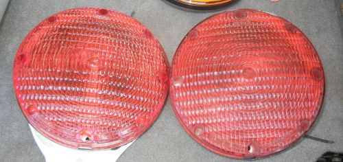 Lot of 2 new weldon 1010 red 7&#034; round stop tail light lamp sae-1st-71