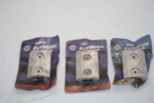 3x evinrude johnson omc anode &amp; insert ay 0431708 bombardier for bearing 0434391