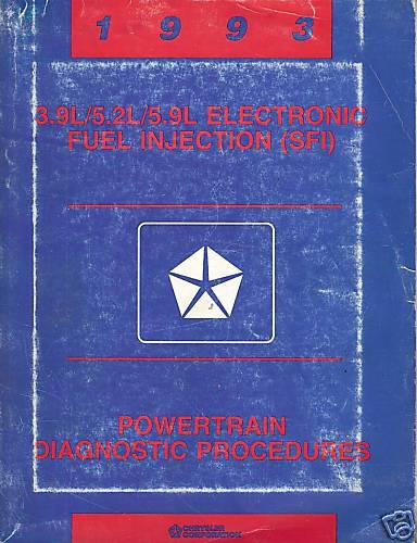 1993 chrysler 3.9l/5.2l/5.9l sfi diag service manual