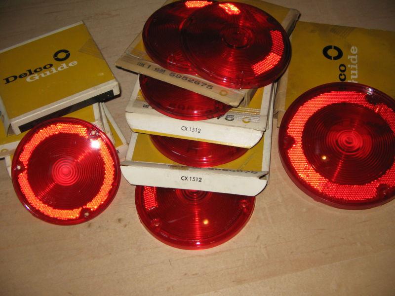Red lenses (10)  3-sizes  truck ?   delco & glo-brite brand    fit ?????