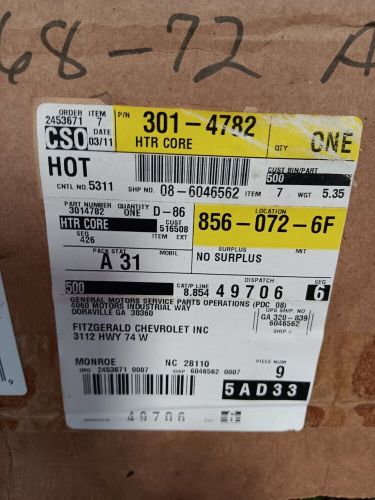 1968-72 GM A Body Heater Coil with AC part # 3014782, US $100.00, image 6