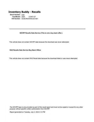 BENTLEY CONTINENTAL GT 2004 Transmission 596899, US $1,800.00, image 6