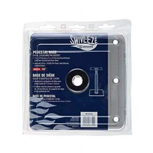 Swivl-eze lock'n-pin aluminum boat seat pedestal mount - 7-inch x 7-inch base,