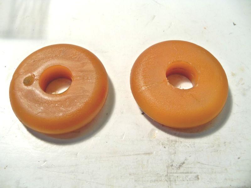 (2) re suspension brand orange bump stop rubbers 5/8" hole 1/2" tall arca nascar