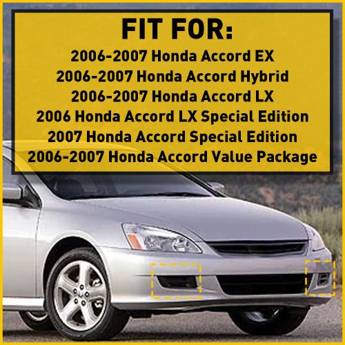 FIT FOR HONDA ACCORD LX EX 2006 2007 FOG LAMP COVER BLACK RIGHT & LEFT SIDE, US $17.99, image 2