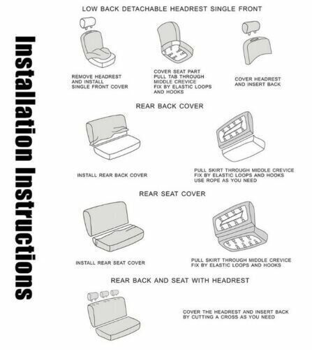 Car Seat Covers Protectors Blue Black Full Set Fabric For Citroen Xsara Picasso, US $72.03, image 4