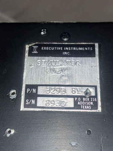 782-6357-009 executive instruments  attitude directional indicator