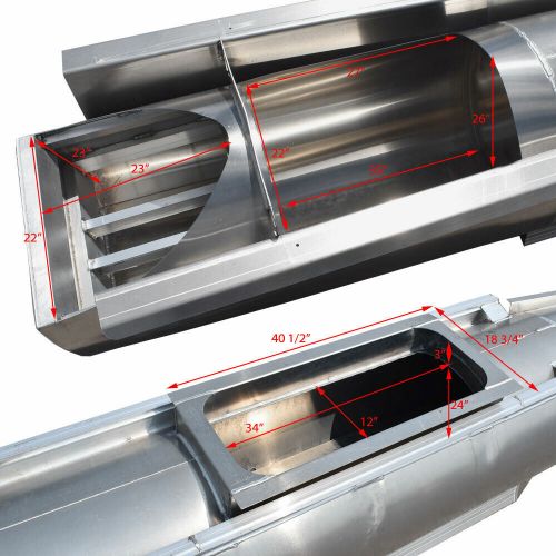 Transom pontoon boat log float tube | w/ strakes 23 ft x 27 inch