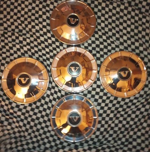 Vintage Volvo 'V' 140 Series 144 Chrome Hub Caps X 5, US $, image 6
