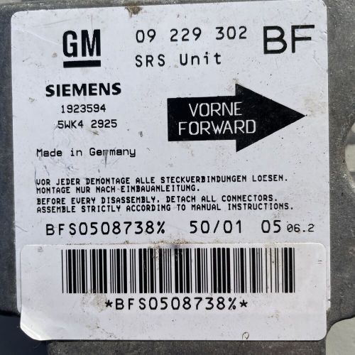 GM SRS Unit 5wk42925, AU $49.00, image 3