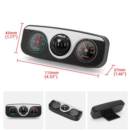3 in 1 Car Navigation Compass BallDashboard Thermometer for Boat Marine Truck, AU $17.00, image 9