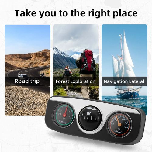 3 in 1 Car Navigation Compass BallDashboard Thermometer for Boat Marine Truck, AU $17.00, image 10