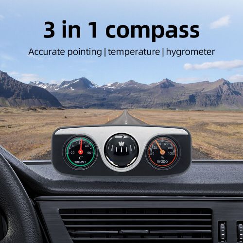 3 in 1 Car Navigation Compass BallDashboard Thermometer for Boat Marine Truck, AU $17.00, image 14
