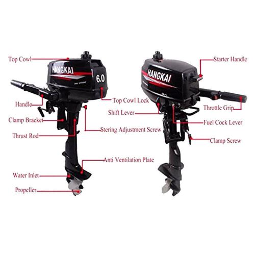 Air/Water Cooling 3.5HP-7HP 2/4 Stroke Outboard Motor Marine Boat Engine, US $198.13, image 40