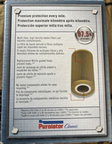 Purolator Classic Oil Filter, Model# L25608. New!, US $9.95, image 2