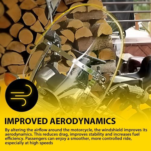 19"x17" 7/8'' large universal motorcycle windshield for kawasaki harley honda