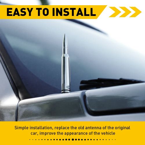 Chrome bullet antenna for chevy silverado avalanche 2007 - 2021 gmc sierra new