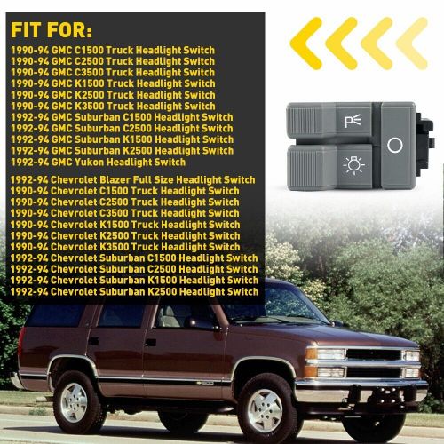 Headlight Parking Light Rocker Switch Fits 90-94 Chevrolet GMC K1500 K2500 K3500, US $13.99, image 15