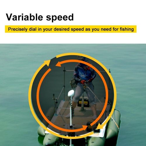 Haswing 12V 55LBS 48" Bow Mount Trolling Motor & Remote & Foot & Quick Release, US $669.00, image 2