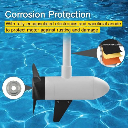 Haswing 12V 55LBS 48" Bow Mount Trolling Motor & Remote & Foot & Quick Release, US $669.00, image 4