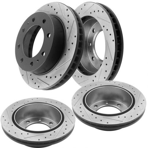 4PCS Front Rear Drilled Disc Brake Rotors for Chevrolet Silverado 2500 HD CA S19, US $261.74, image 9