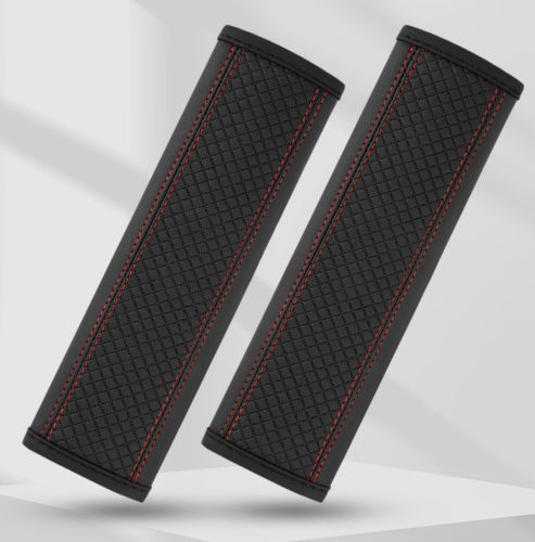 Red 2Pcs Comfortable Carbon Fiber Car Seat Belt Cover Soft Strap Pad Shoulder, US $8.88, image 9