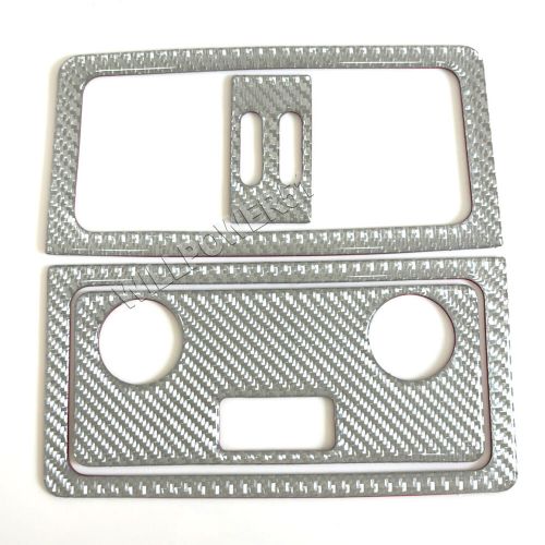 Real Carbon Fiber Silver Rear Seat Air Vent Trim Fits 04-10 E60 530i 528i M5 #A, US $61.30, image 2