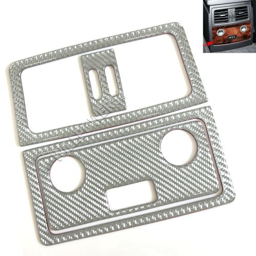 Real Carbon Fiber Silver Rear Seat Air Vent Trim Fits 04-10 E60 530i 528i M5 #A, US $61.30, image 3