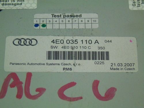 AUDI A6 C6 2007 2.0TDI CD CHANGER 4E0035110A, US $, image 3