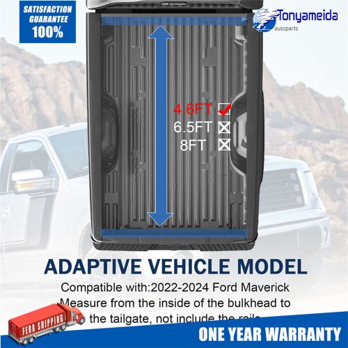 4.6FT Roll Up Tonneau Cover For 2022-2024 Ford Maverick Truck Bed Waterproof, US $121.99, image 5