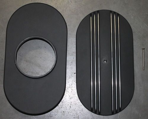 Black Finned Aluminum Oval Air Cleaner 15" L x 8 1/4" W, US $79.99, image 3