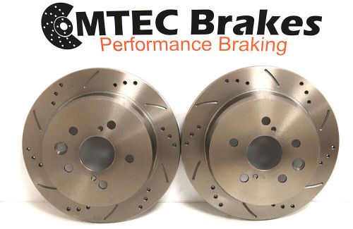 VW Amarok 3.0 TDi 12-21 Front & Rear Drilled Grooved Brake Discs 332mm 300mm, US $, image 3