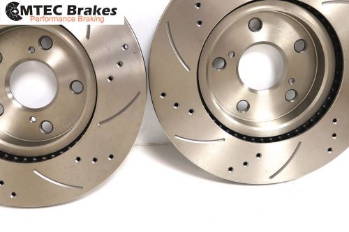 VW Amarok 3.0 TDi 12-21 Front & Rear Drilled Grooved Brake Discs 332mm 300mm, US $, image 6