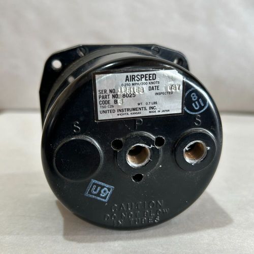 Airspeed 0-250 mph/ 200 kts (united instruments p/n 8025)